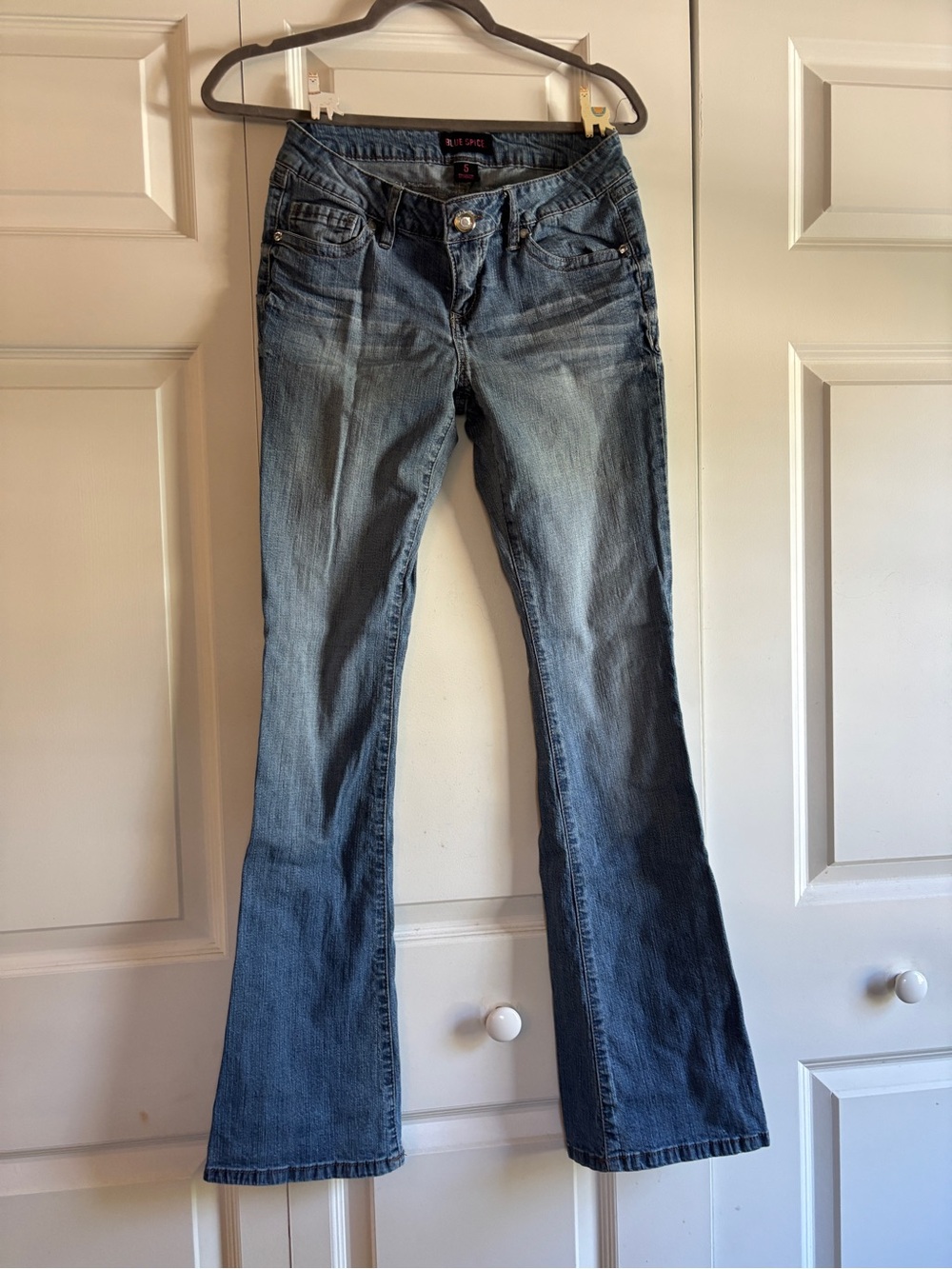 Blue Spice Women's Flare Jeans in Light Blue Wash